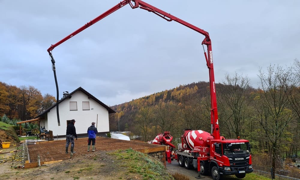 Betoniereinsatz einer Zwischendecke