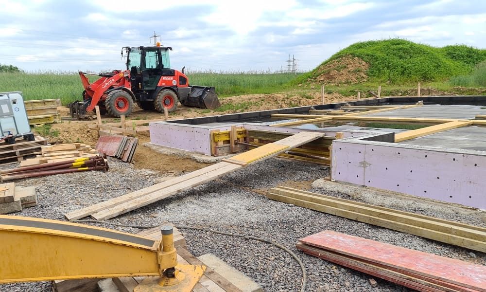 Neubau Fundamente und Bodenplatte für ein Holzrahmenbauwerk